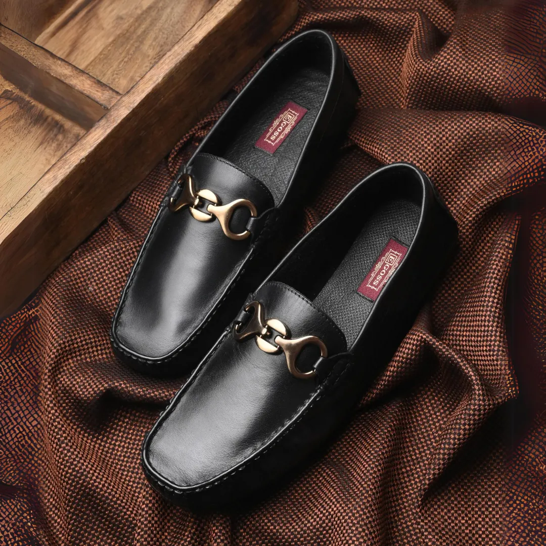 Egoss Leather Socks Loafers For Men