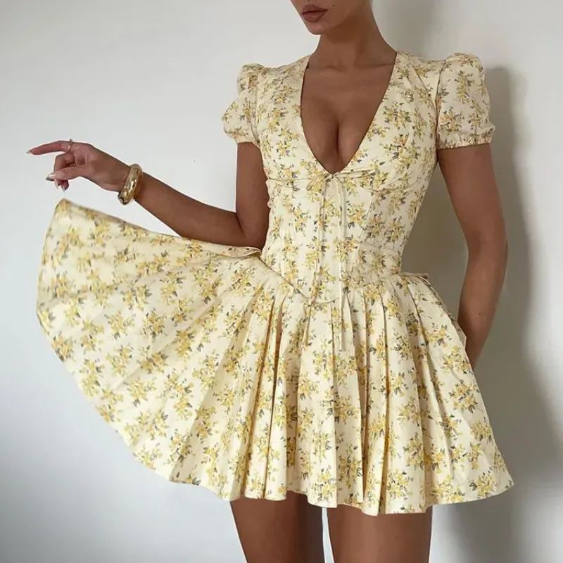 Elegant Bloom Mini Dress