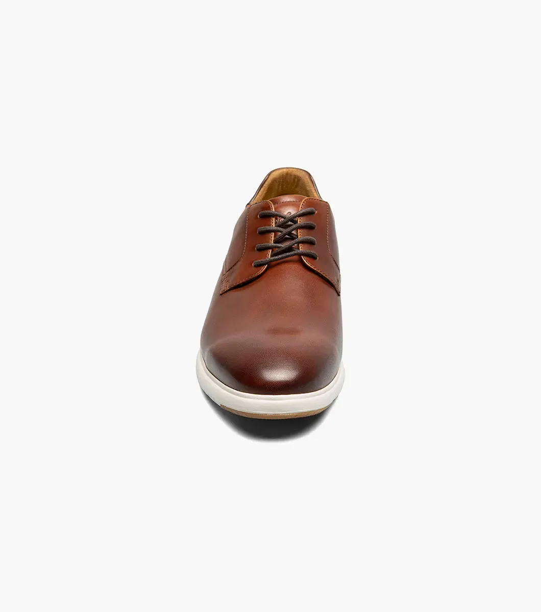 Florsheim Dash Plain Toe Oxford Sneaker Shoe (Wide Width) - Cognac