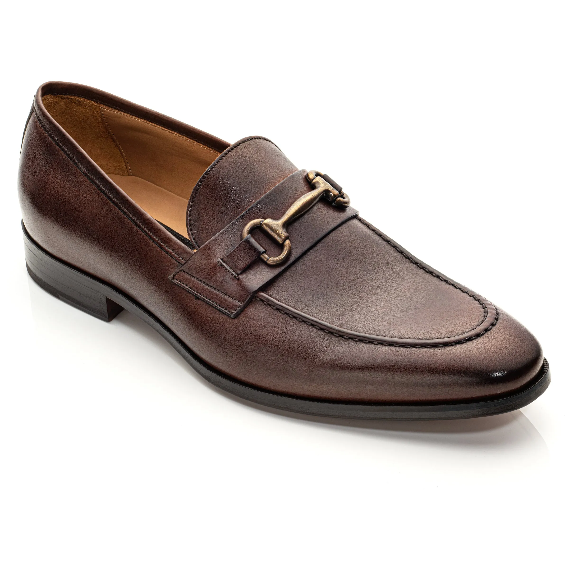 Forio Dark Brown Calf Bit Loafer