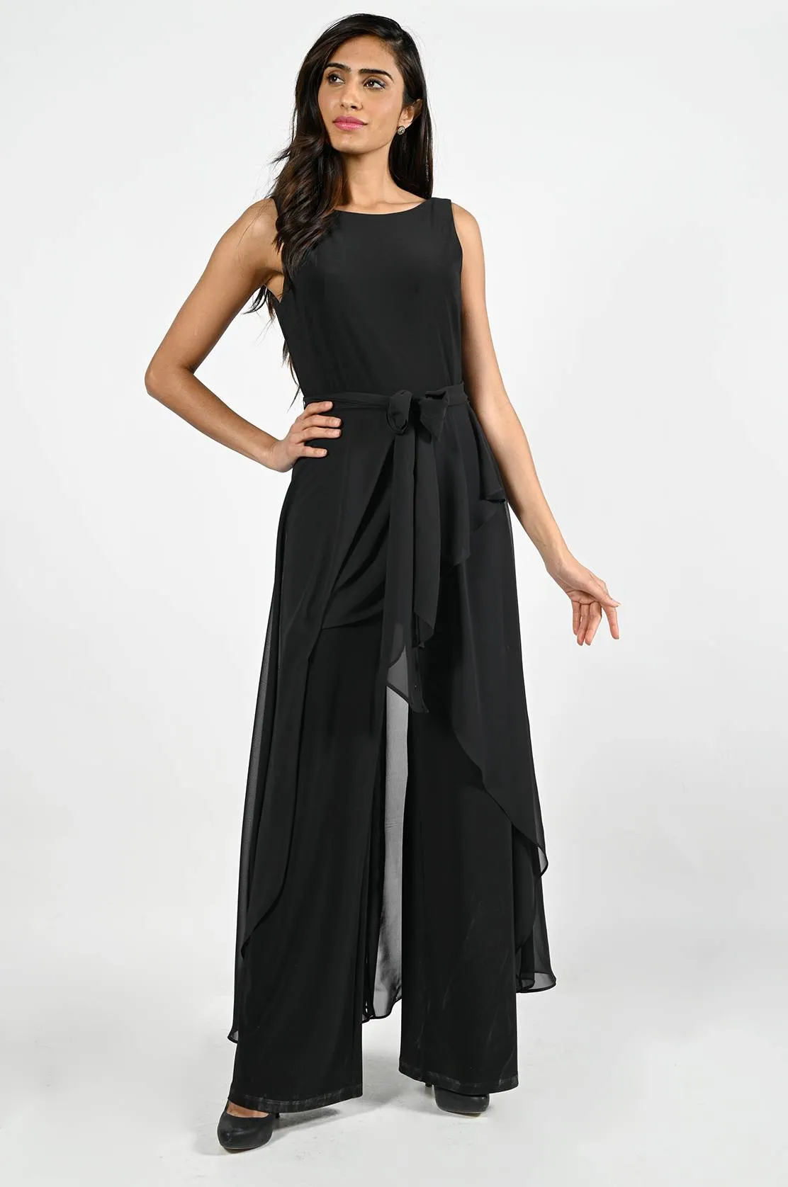 Frank Lyman Black Woven Jumpsuit