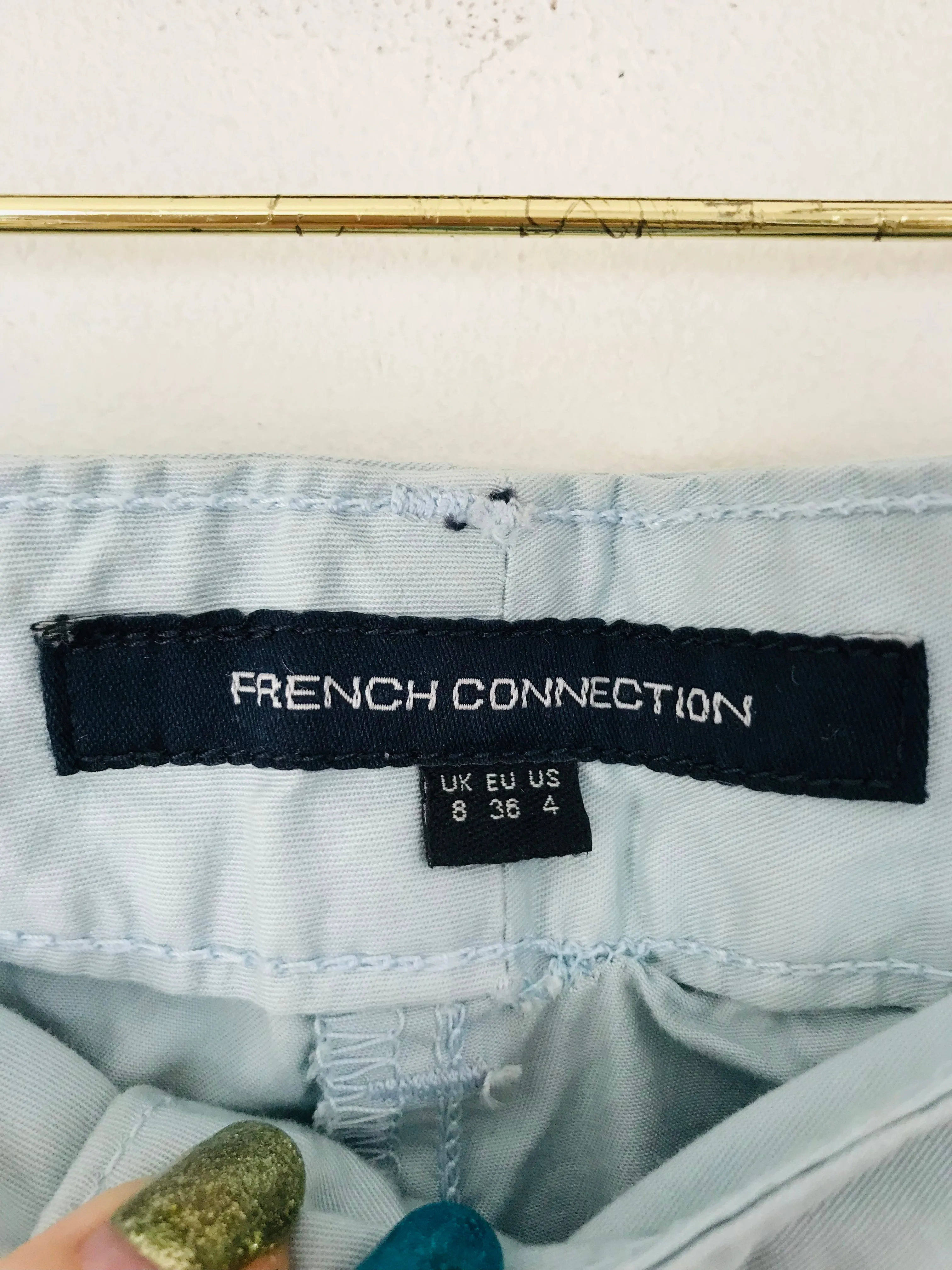 French Connection Women's Cotton Slim Chinos Trousers | UK8 | Blue