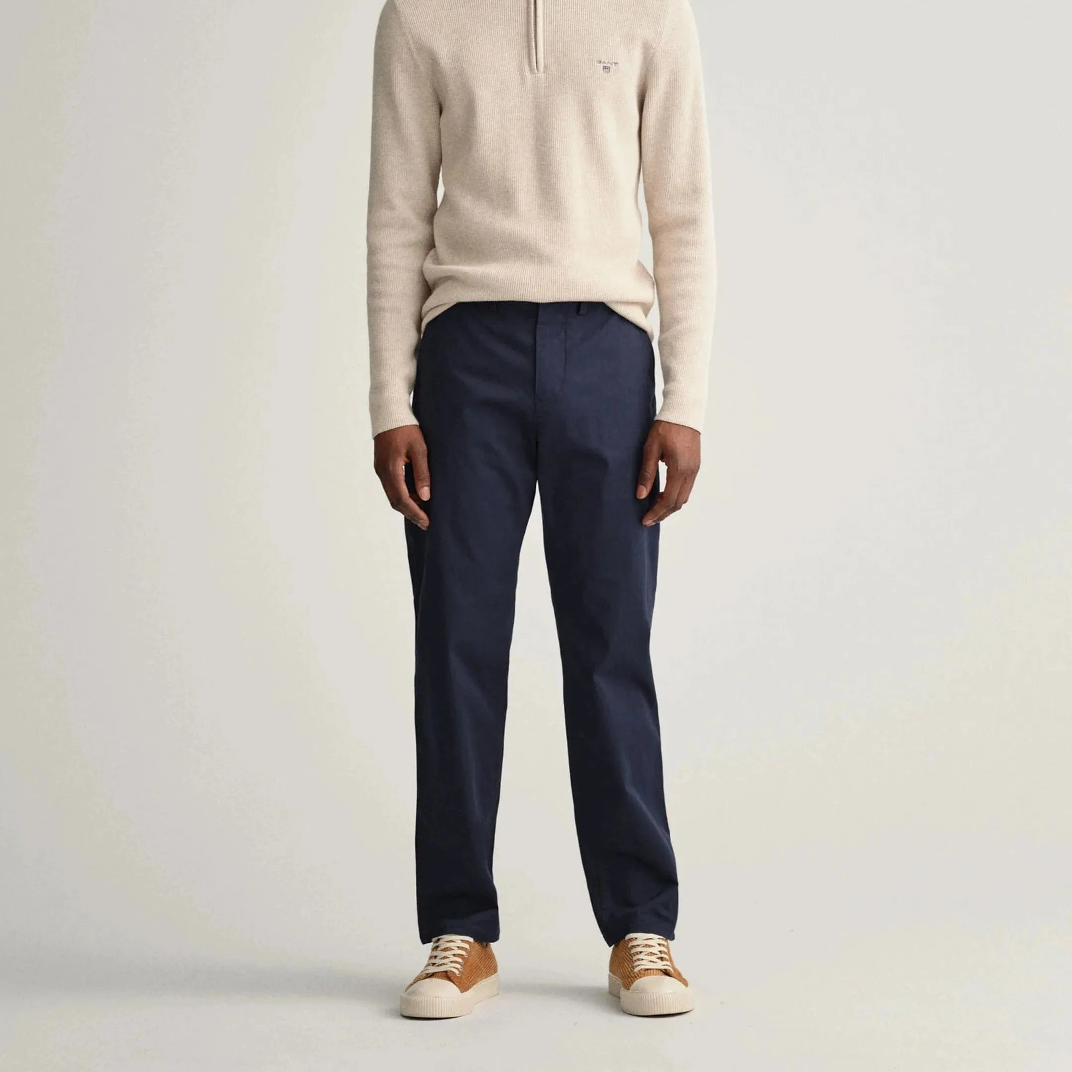 GANT Allister Twill Chinos Trousers  - Marine Navy