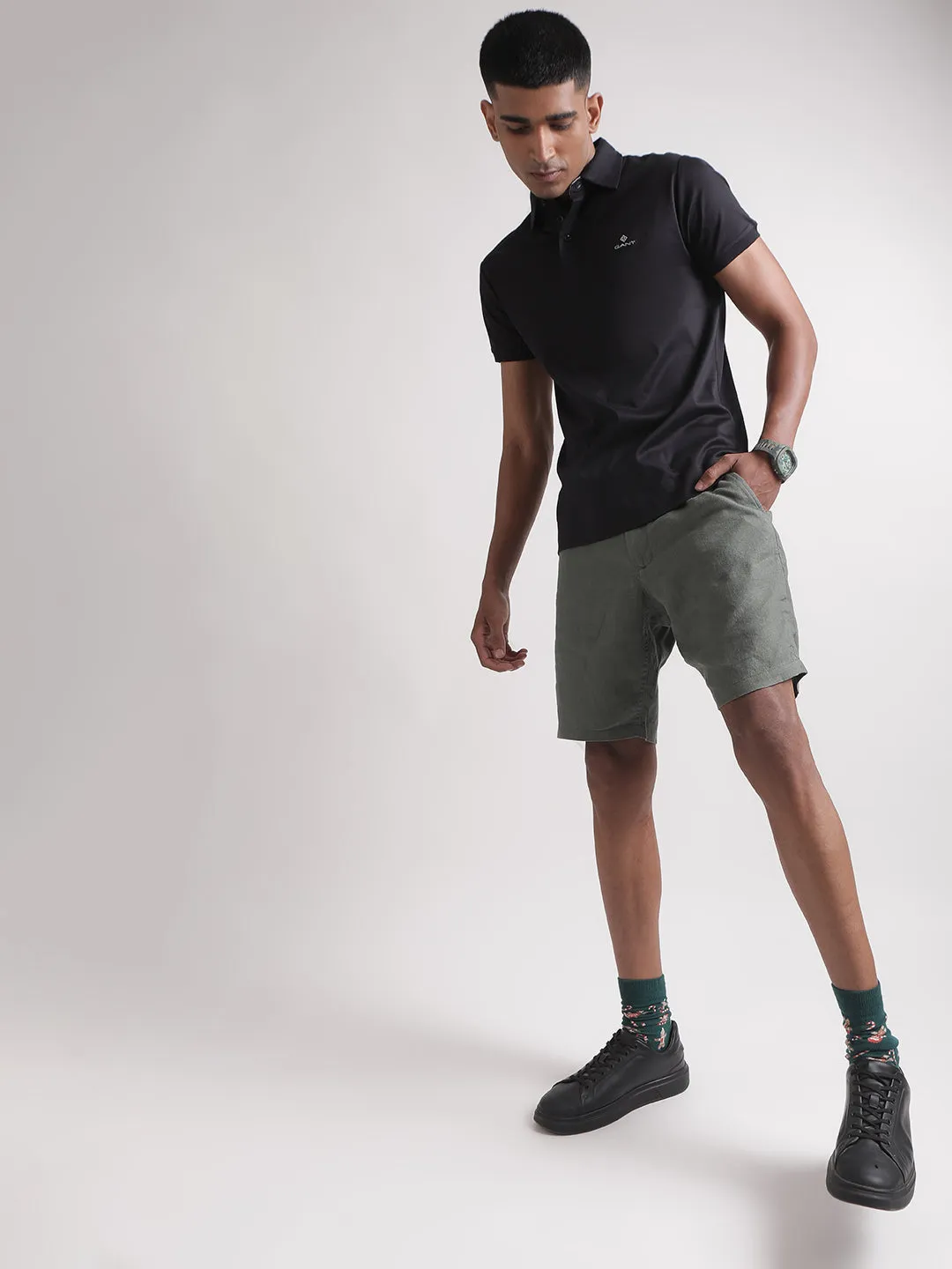 Gant Black Slim Fit Polo T-Shirt