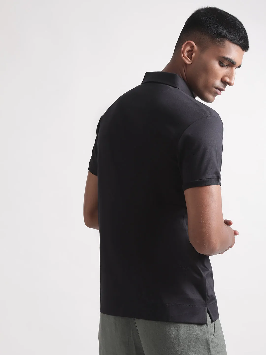 Gant Black Slim Fit Polo T-Shirt