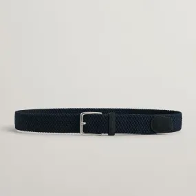 GANT Elastic Braided Belt in Evening Blue