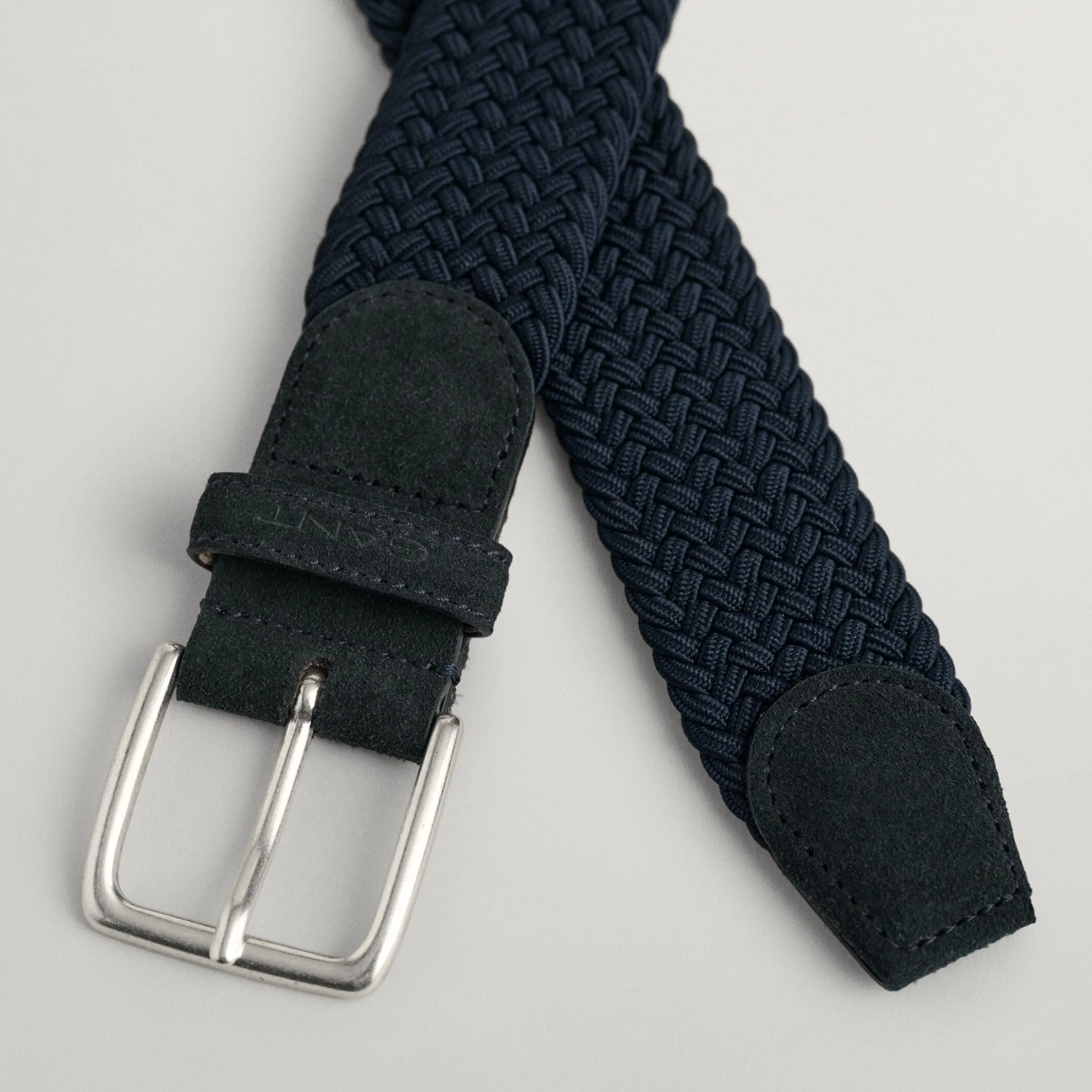 GANT Elastic Braided Belt in Evening Blue