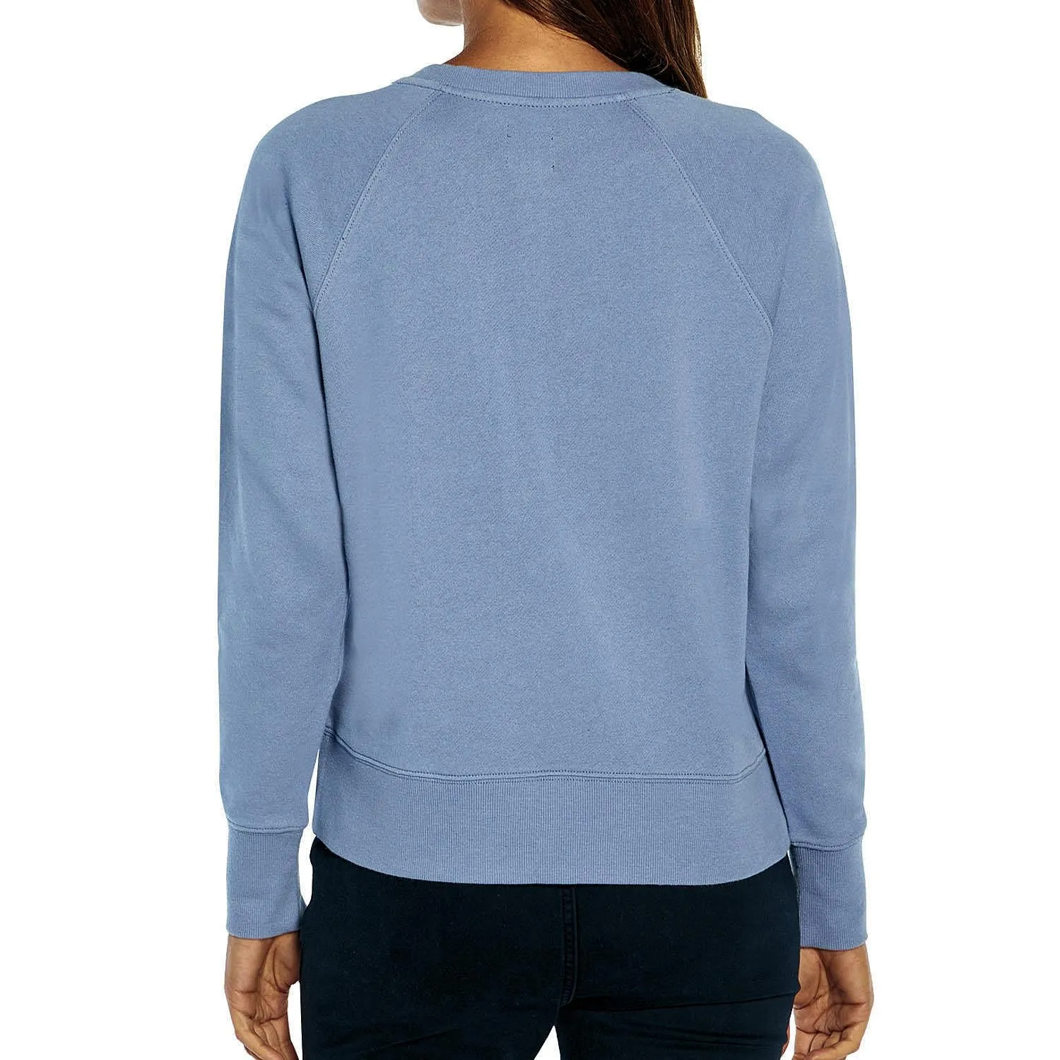 GAP Womens Long Sleeve Henley French Terry Sweatshirt