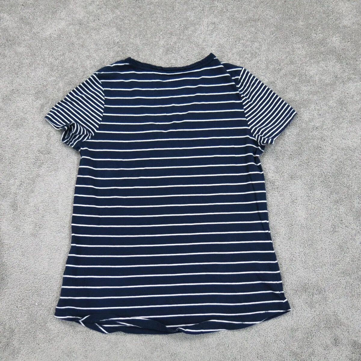 GAP Womens Striped Casual T Shirt Short Sleeves Navy Blue White Size Medium