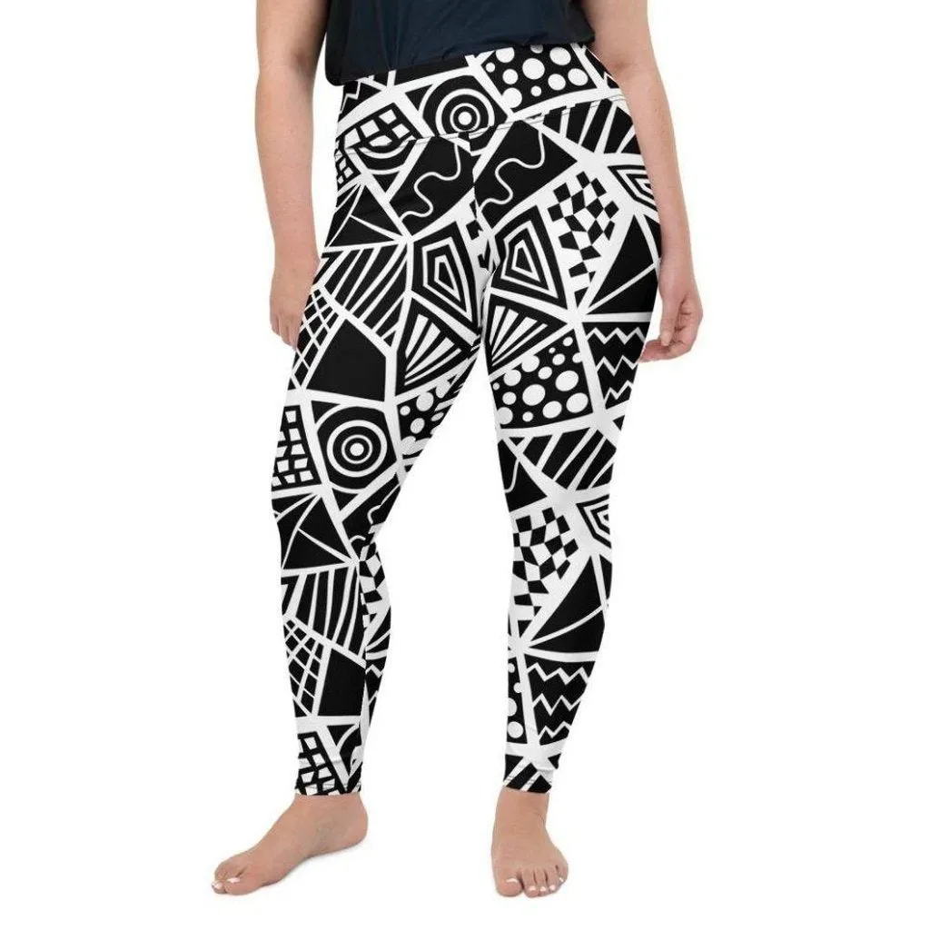 Geometric Shape Plus Size Leggings