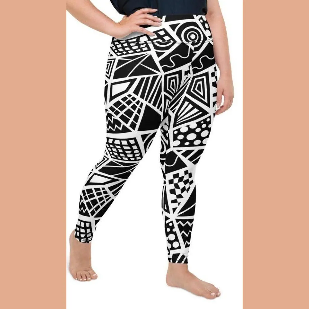 Geometric Shape Plus Size Leggings