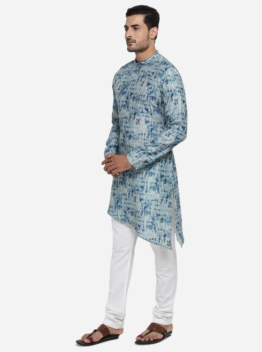 Grey & Blue Kurta | Azania