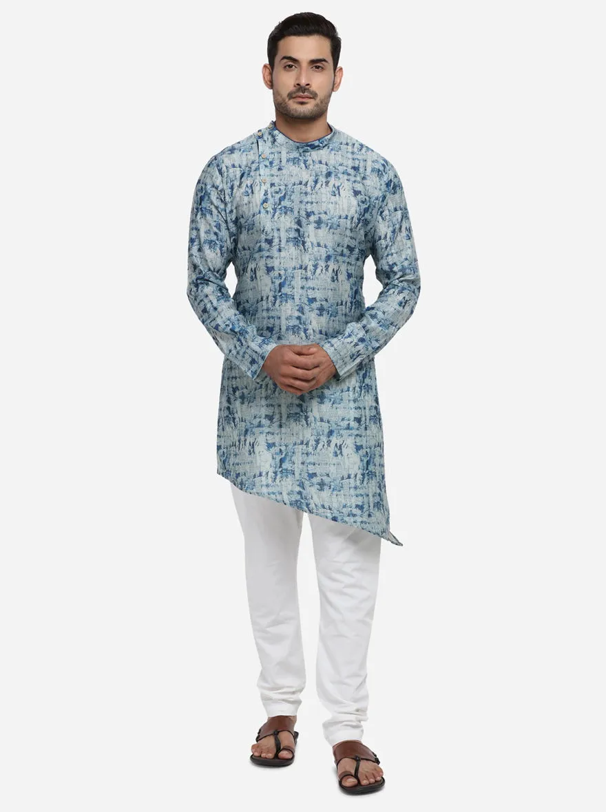 Grey & Blue Kurta | Azania