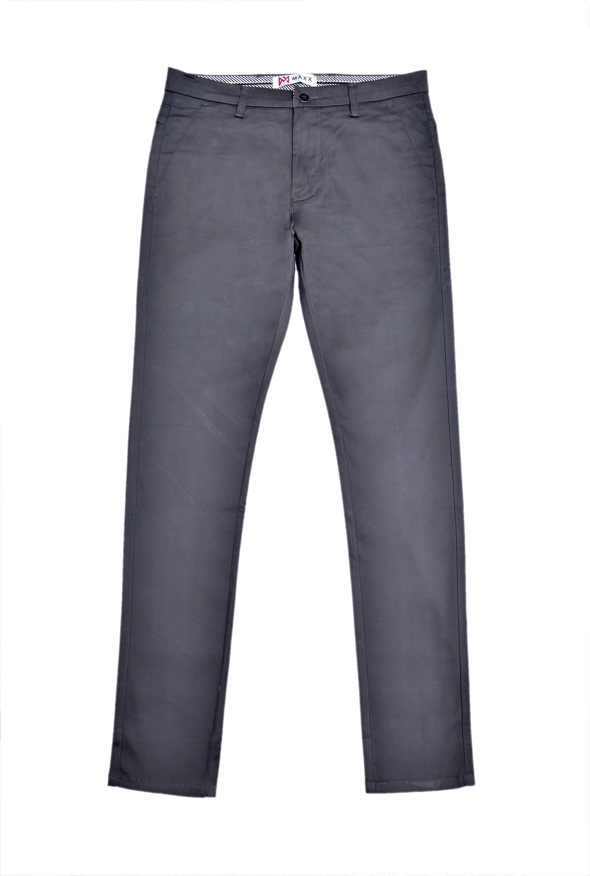 Grey Cotton Chinos Pants