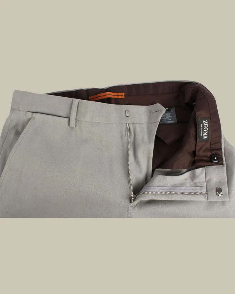 Grey Crossover Cotton Chino