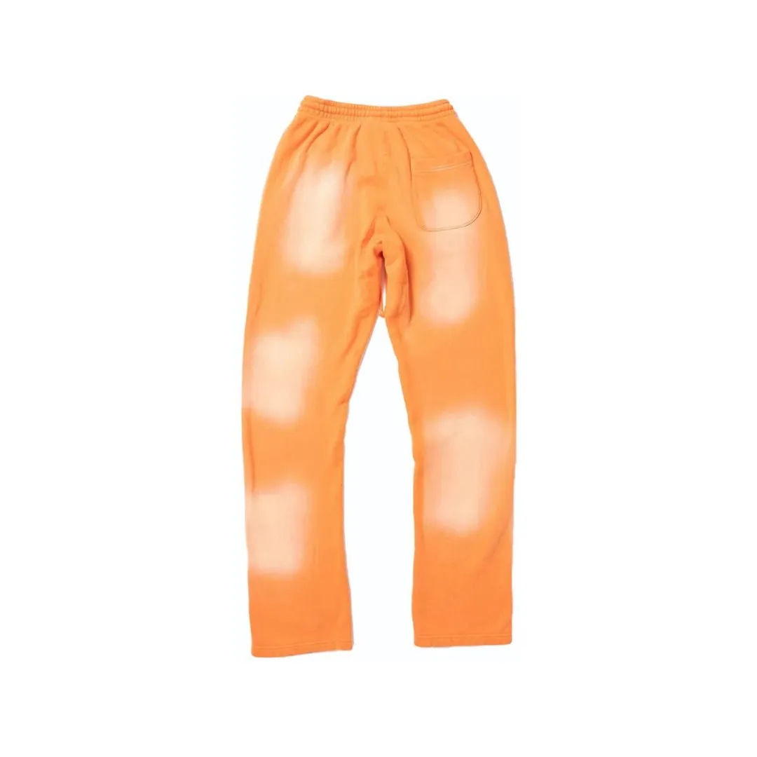 HELLSTAR FIRE ORANGE FLARE BOTTOM SWEATPANTS ORANGE DYE