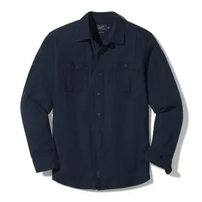 Houndstooth Double Cloth Workshirt - Sky Captain Navy