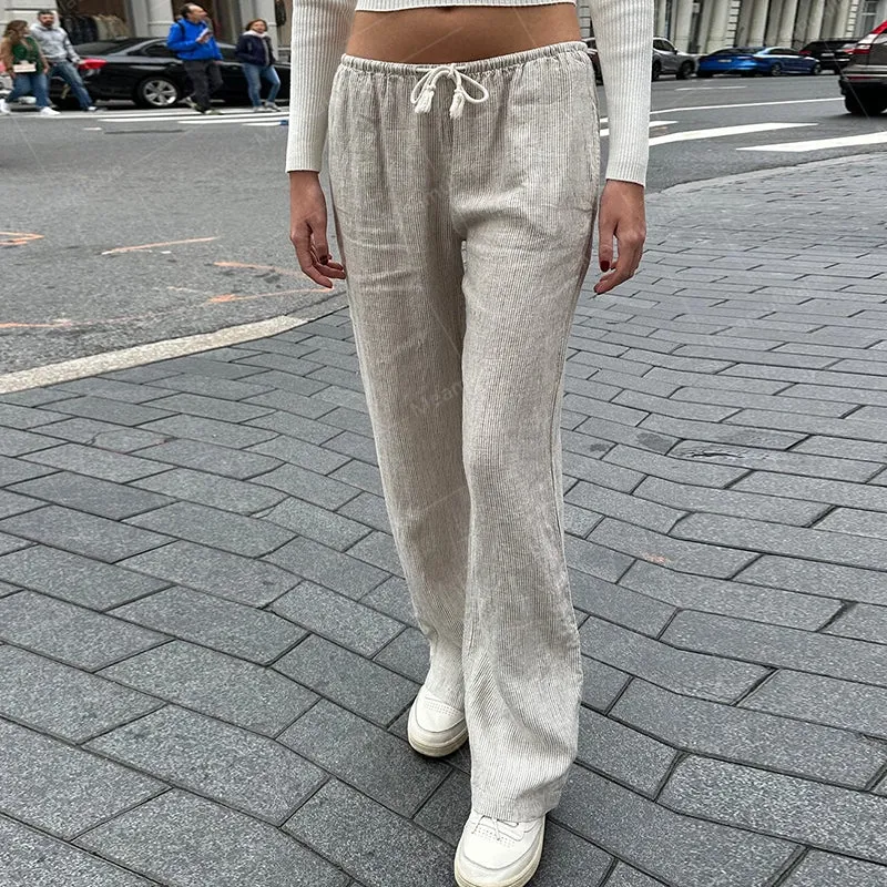 Ilyanna Low Waist Casual Pants