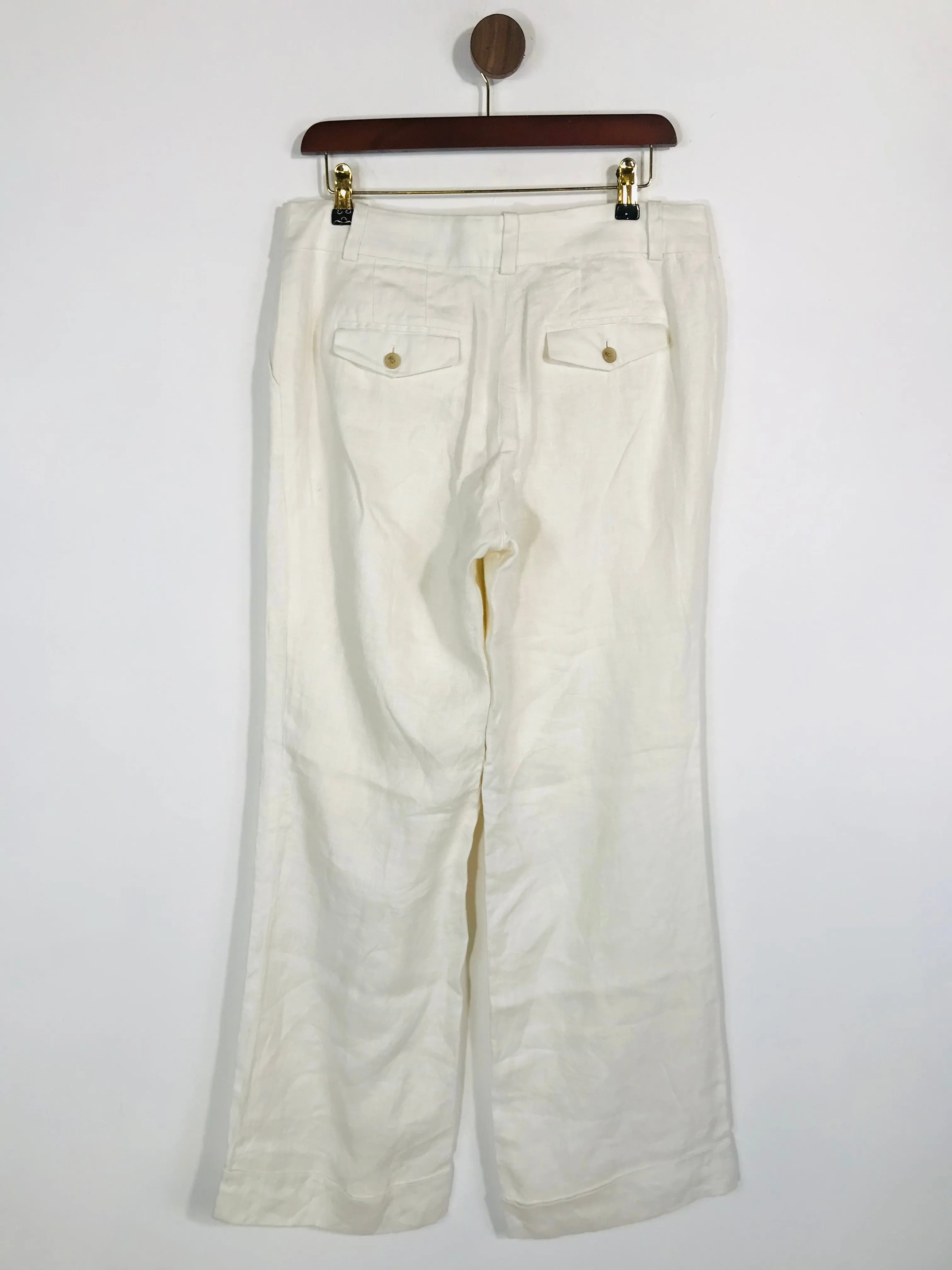 J. Crew Women's Wide Leg Chinos Trousers | US6 UK10 | White