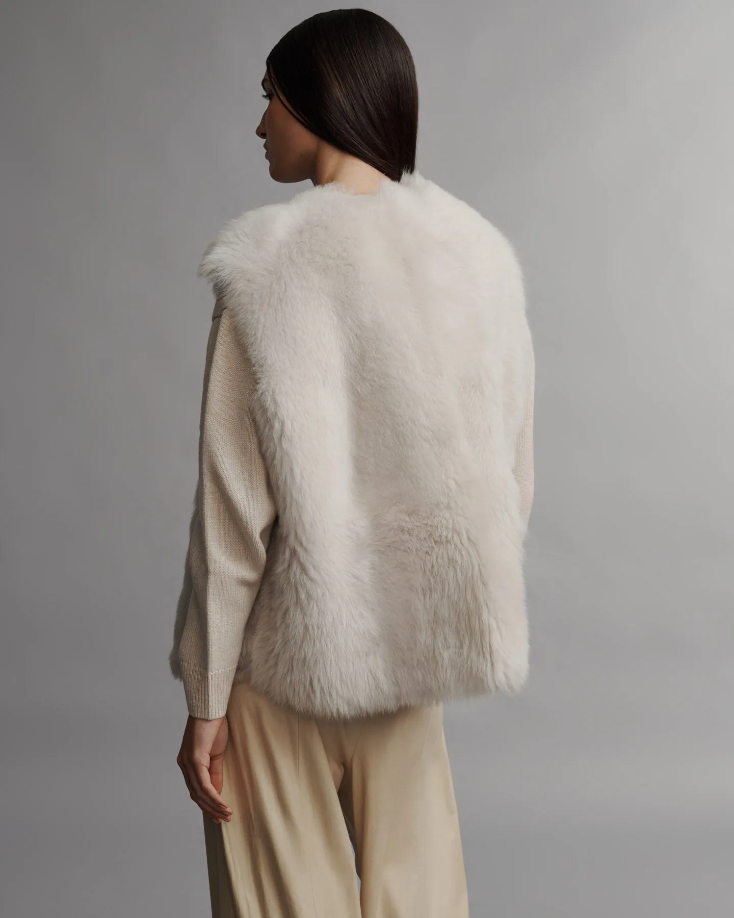 Jackson Hole Vest in Silky Shearling