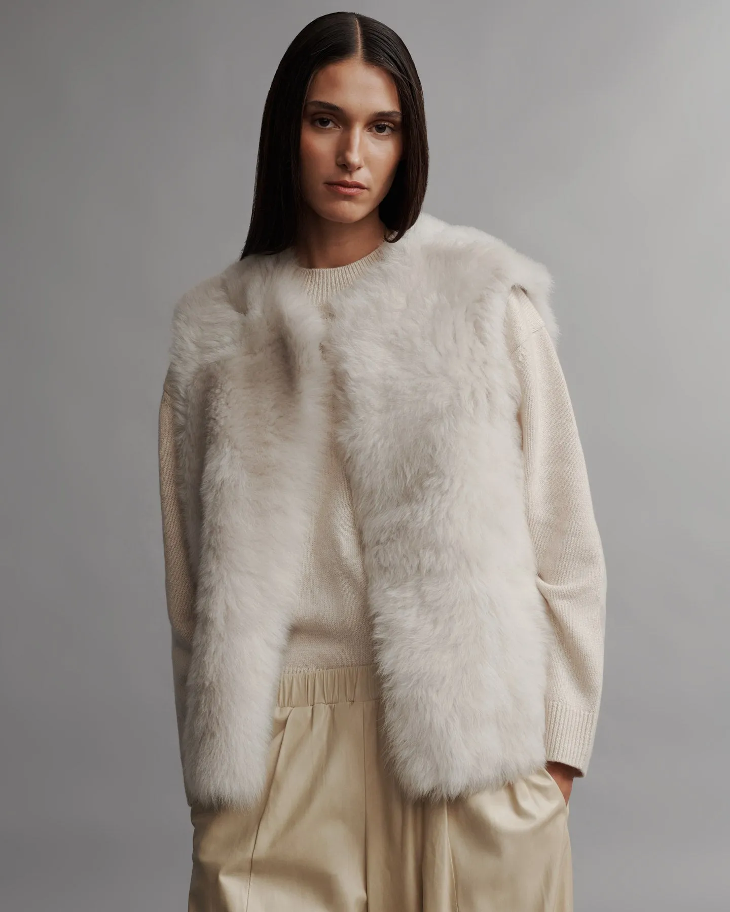 Jackson Hole Vest in Silky Shearling