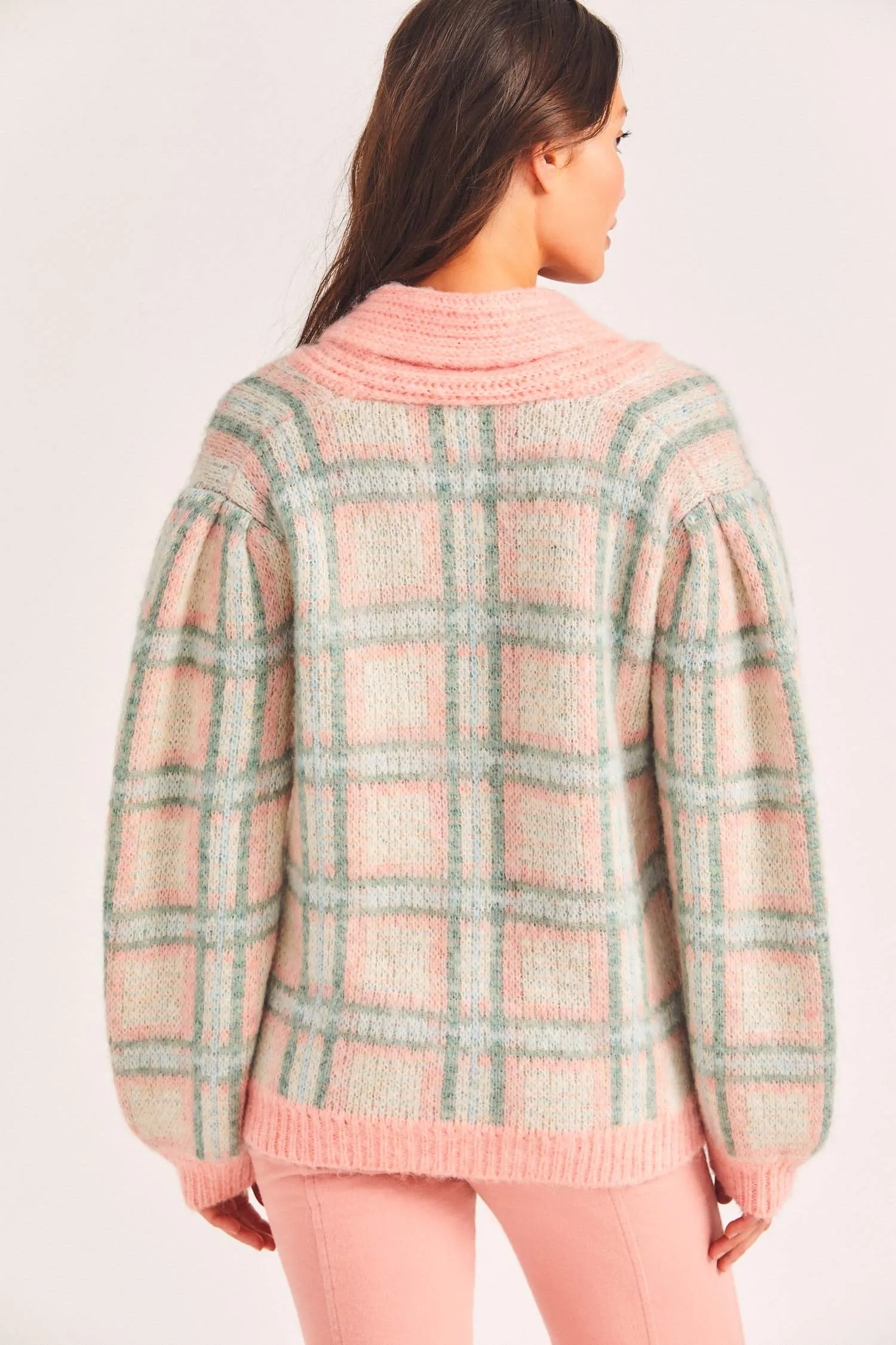 Jeeves Cardigan (Magnolia Pink Plaid)