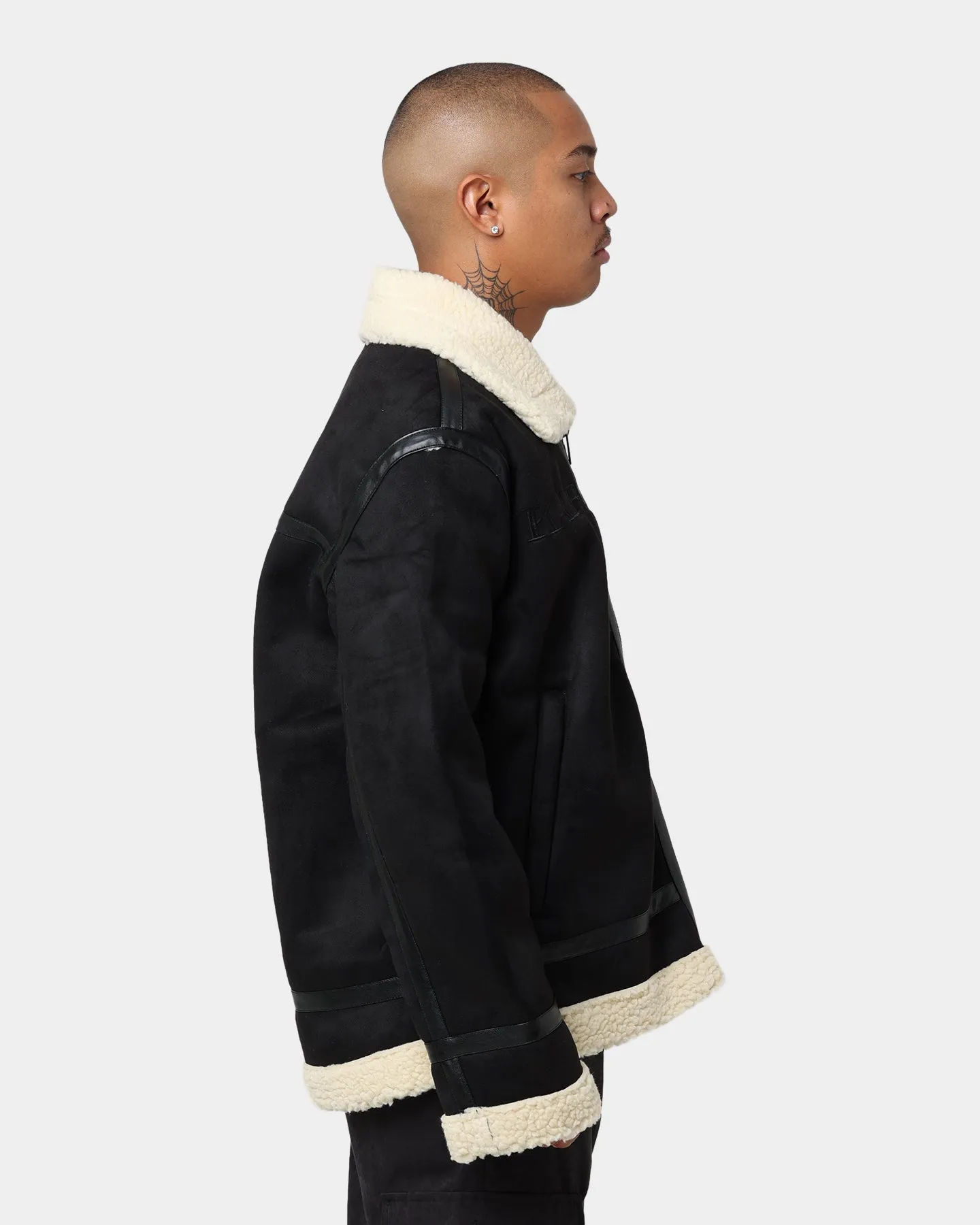 Karl Kani Retro Faux Shearling Jacket Black