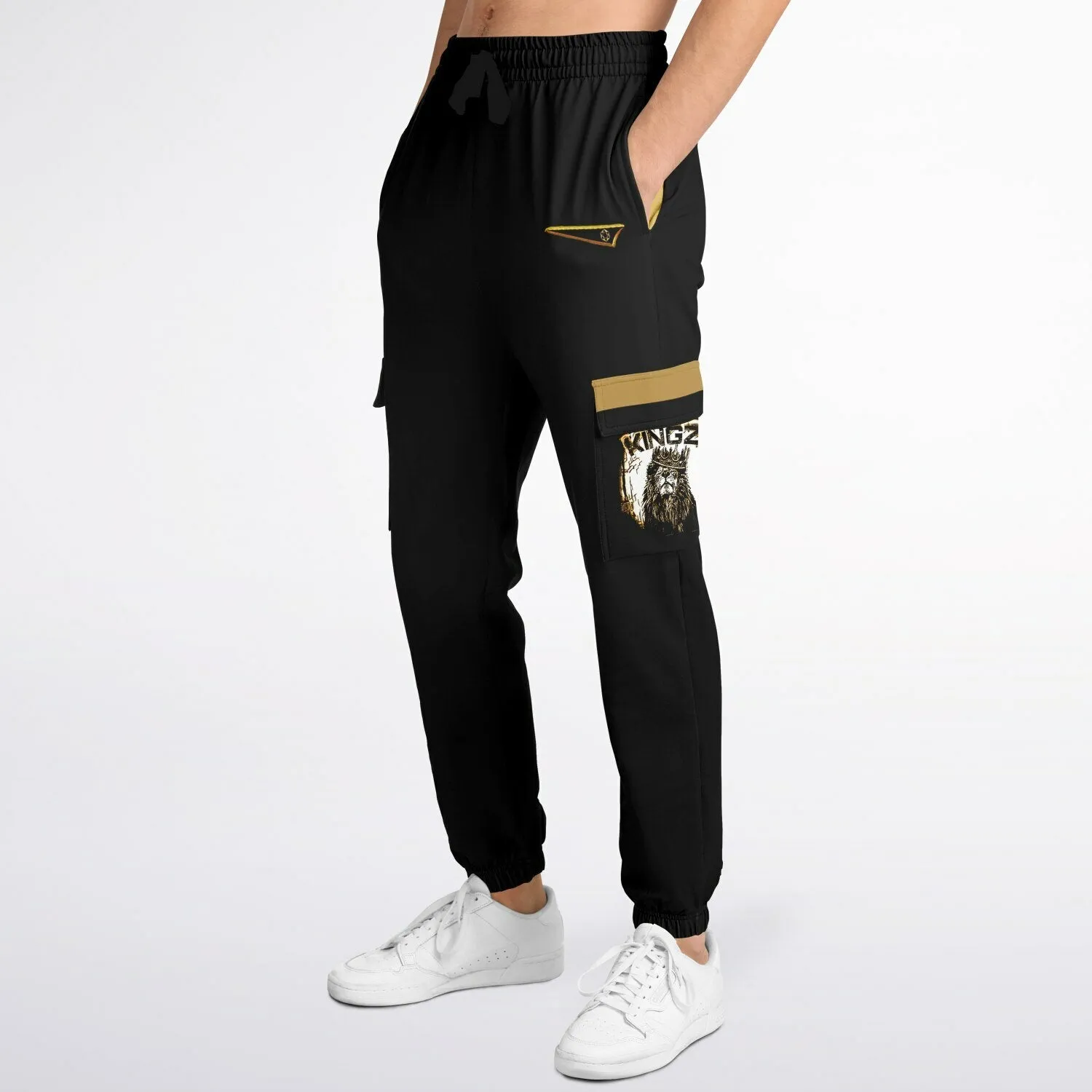 KINGZ 01-01 Men's Designer Athletic Cargo Sweatpants