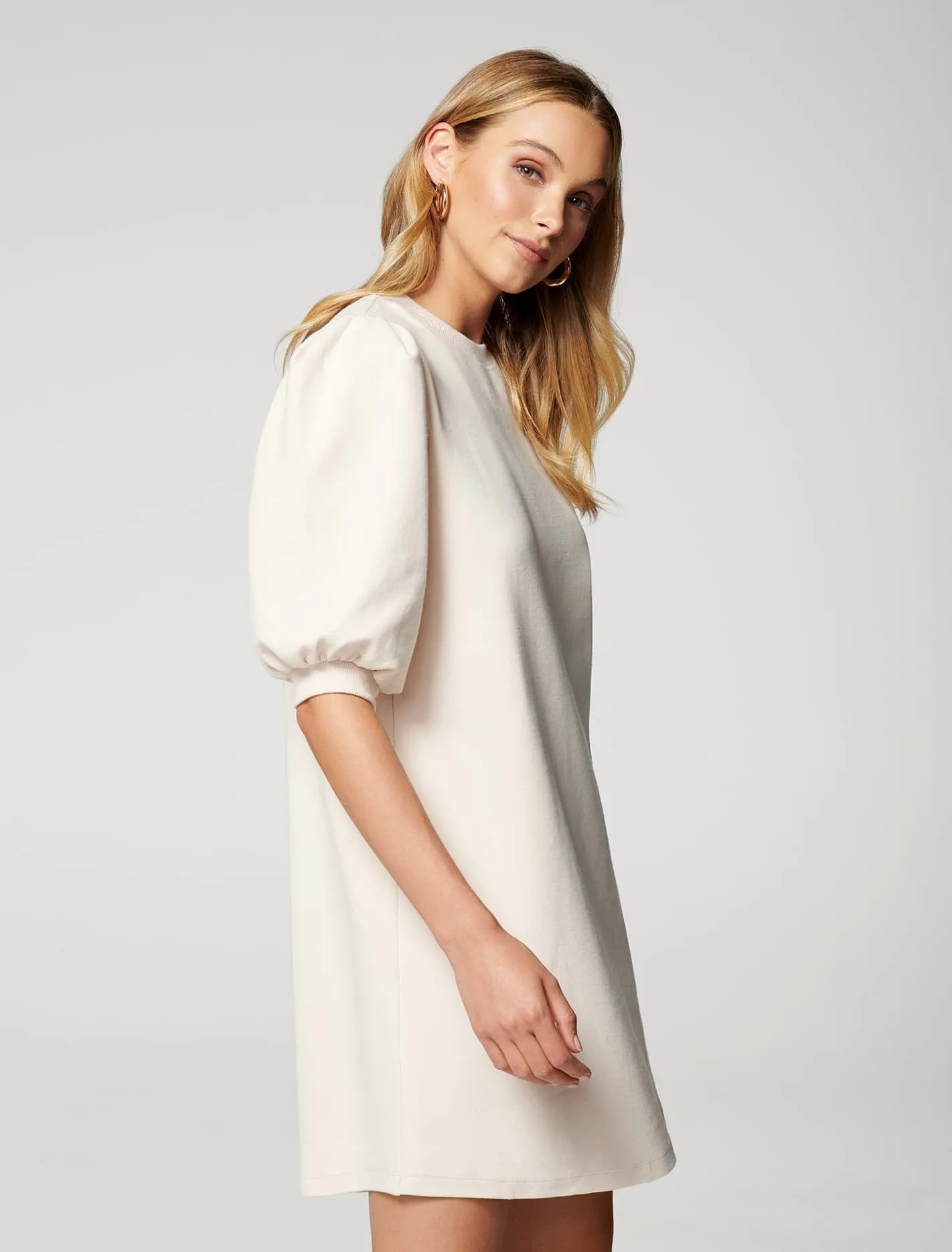 Lena Puff Sleeve Sweat Dress