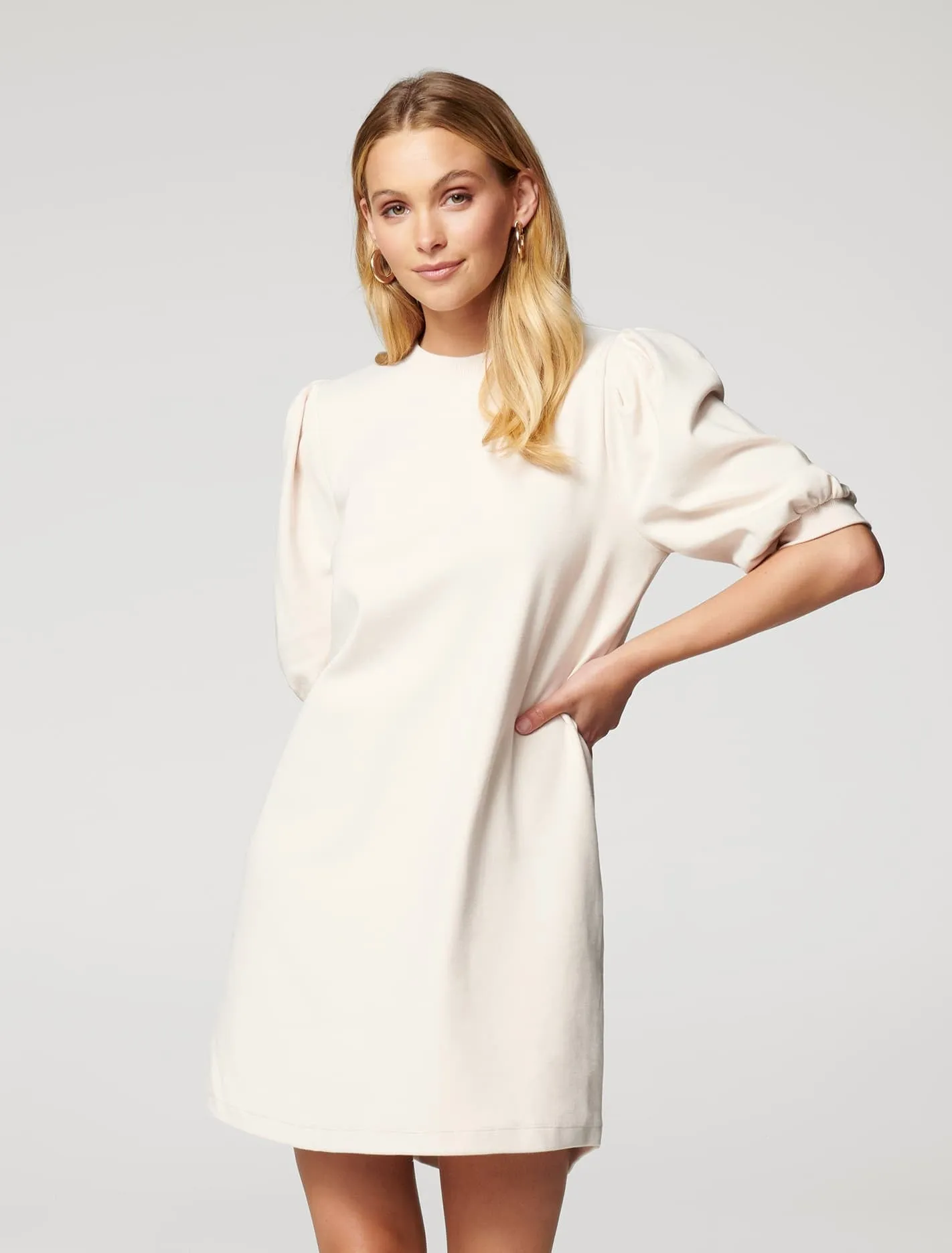 Lena Puff Sleeve Sweat Dress