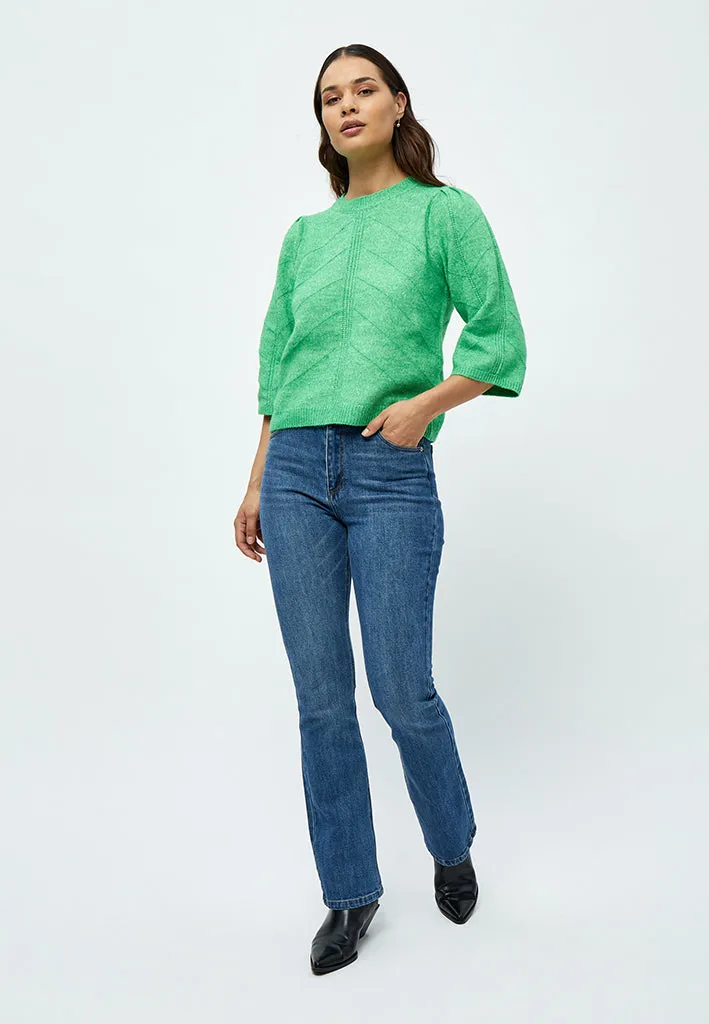 Lenore 3/4 Sleeve Pullover - Bright Green