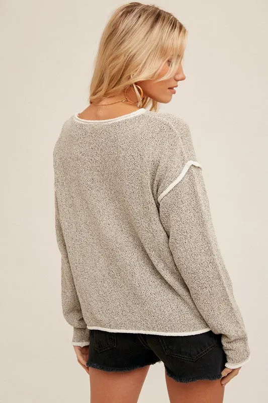 LIGHTWEIGHT BOAT NECK SWEATER