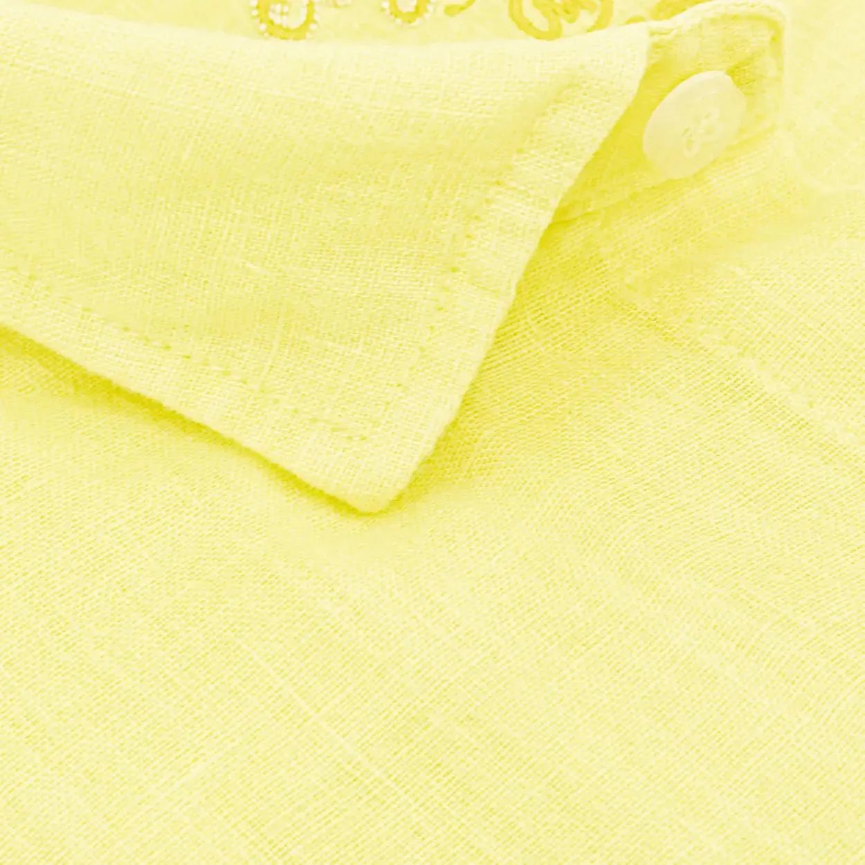 Linen Button Down Shirt - Yellow