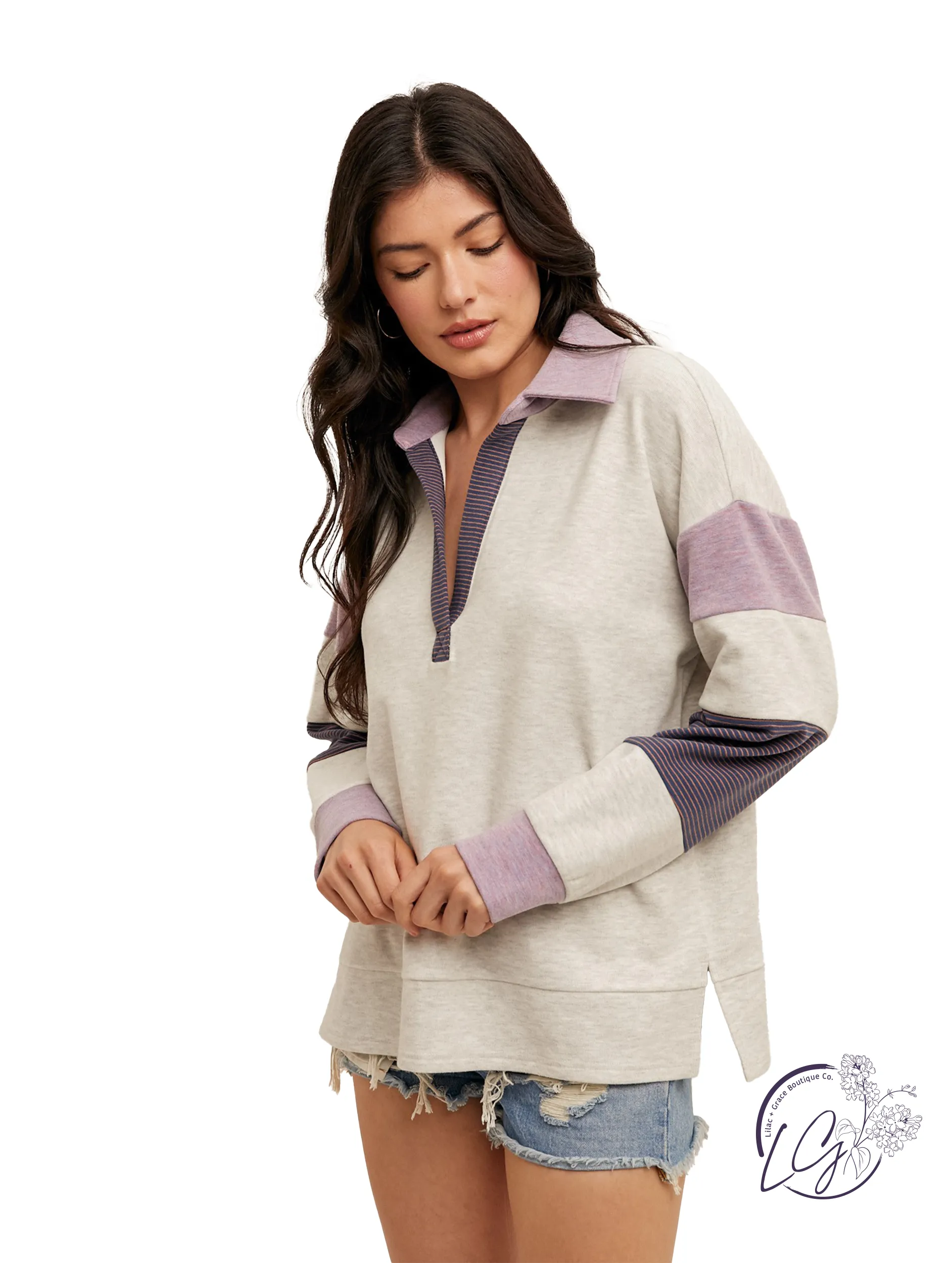 Lines Cross Jersey Pullover