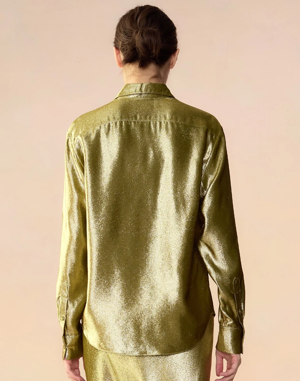 Liquid Gold Lamé Shirt