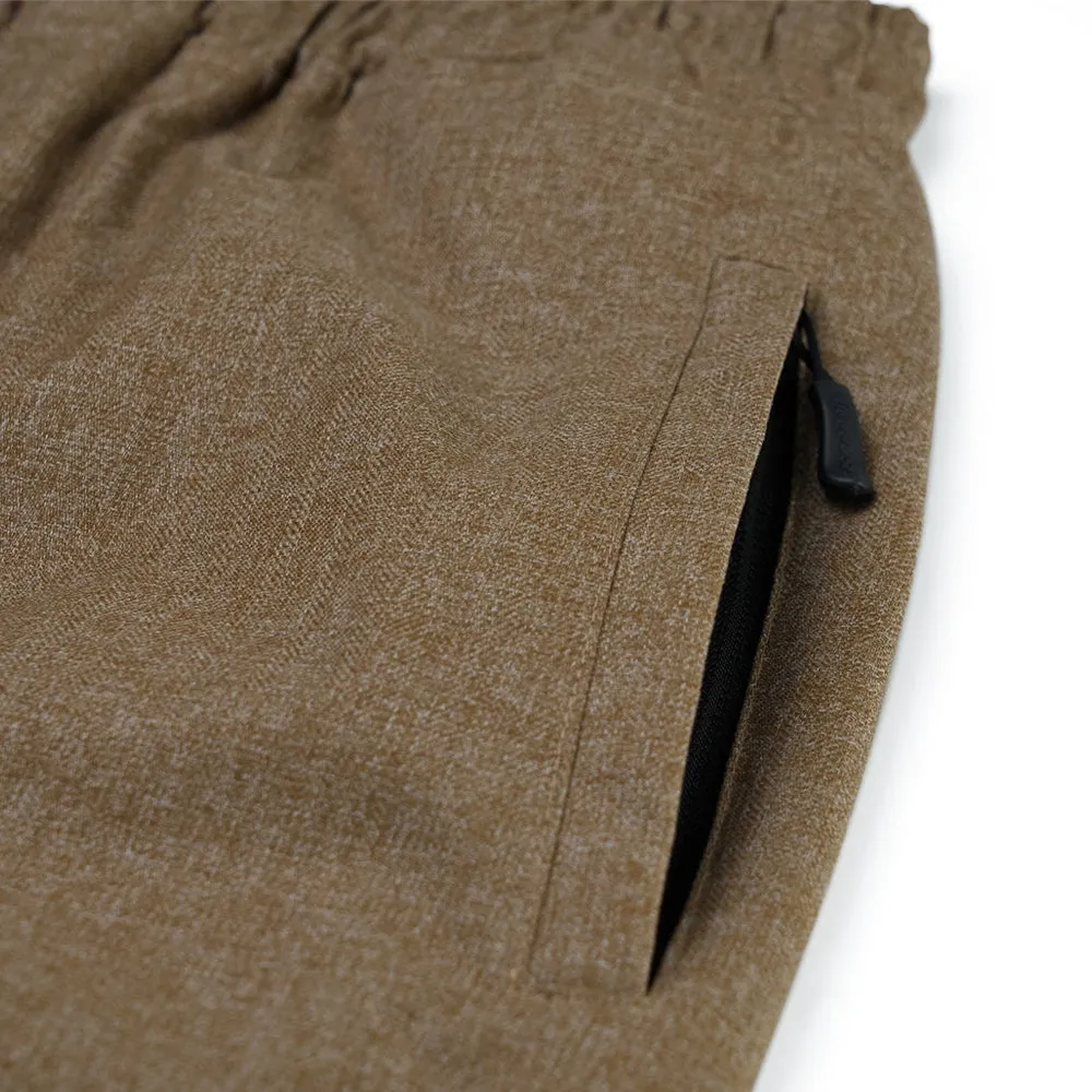 LOGO HERRINGBONE SUPER WIDE VENTILATION PANTS BROWN