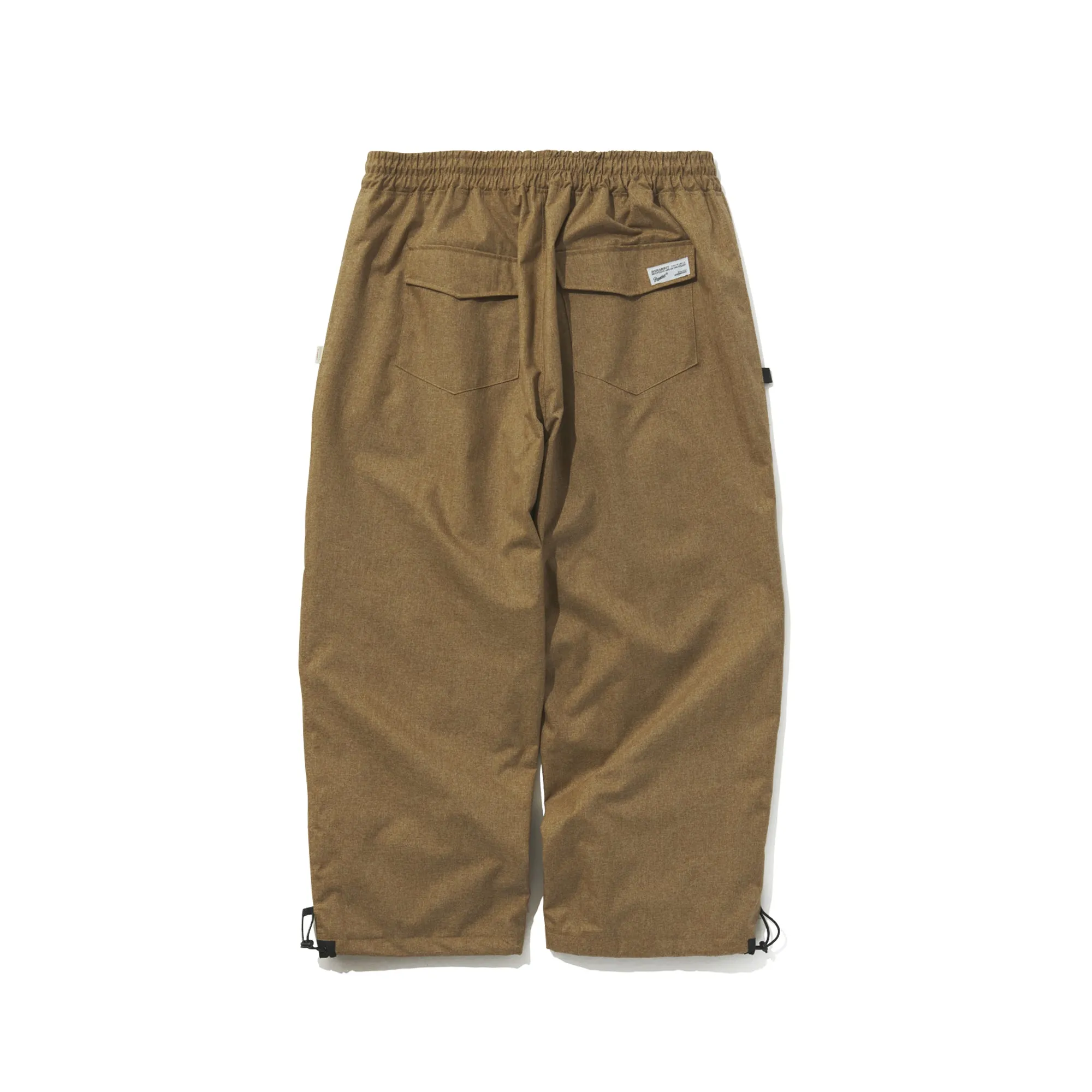 LOGO HERRINGBONE SUPER WIDE VENTILATION PANTS BROWN