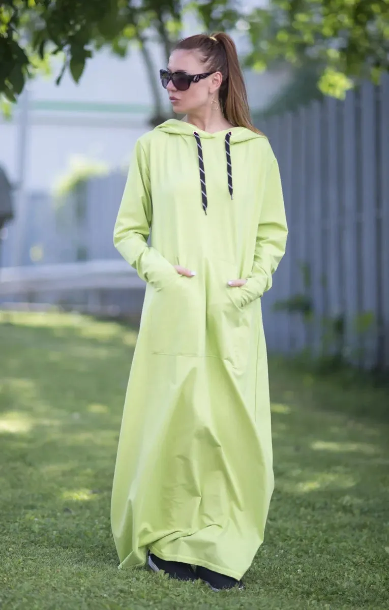 Long Hooded Women Dress BORISA