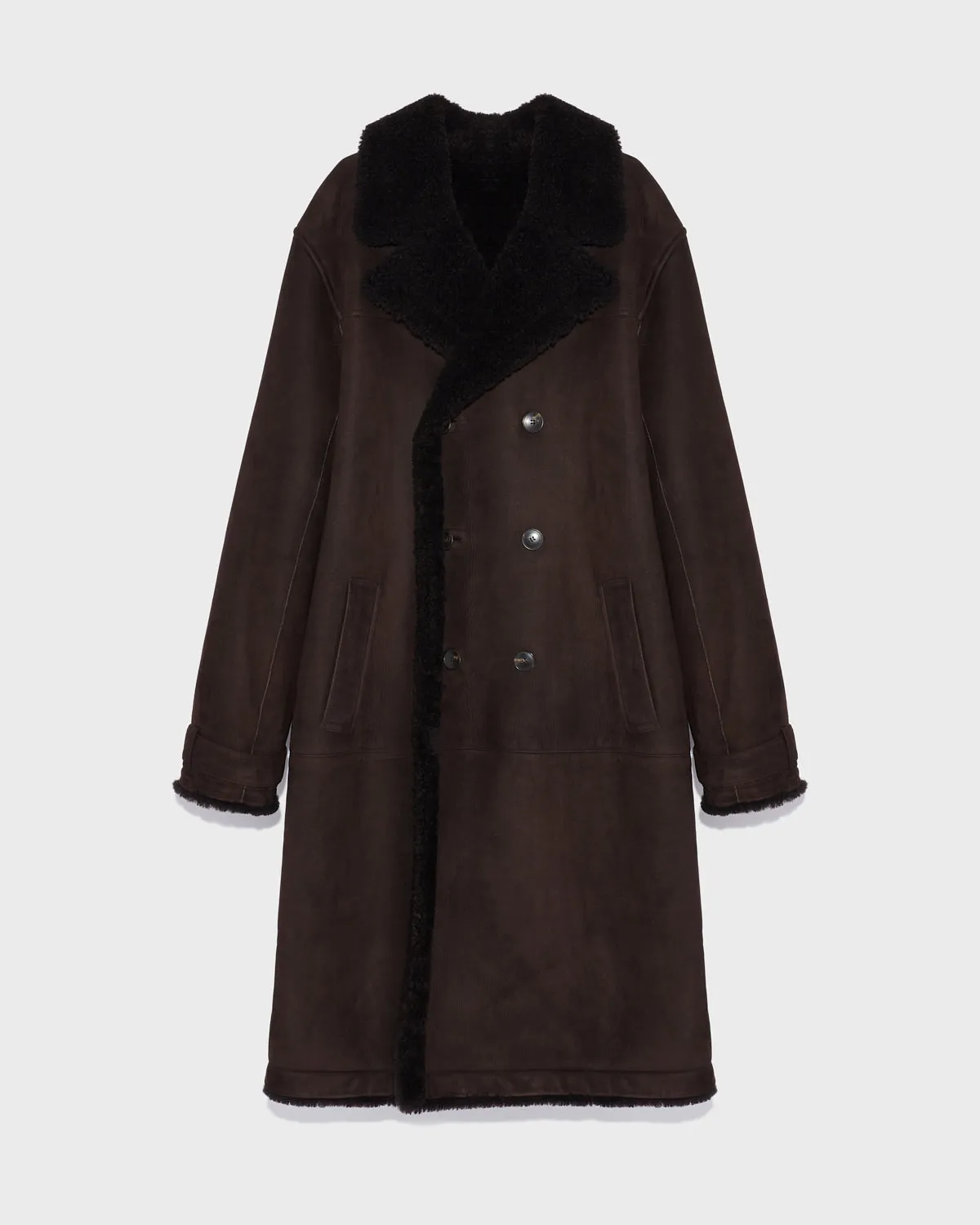 Long shearling jacket