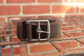 Loop Leather Co MENS STATE ROUTE LEATHER BELT CHOCOLATE