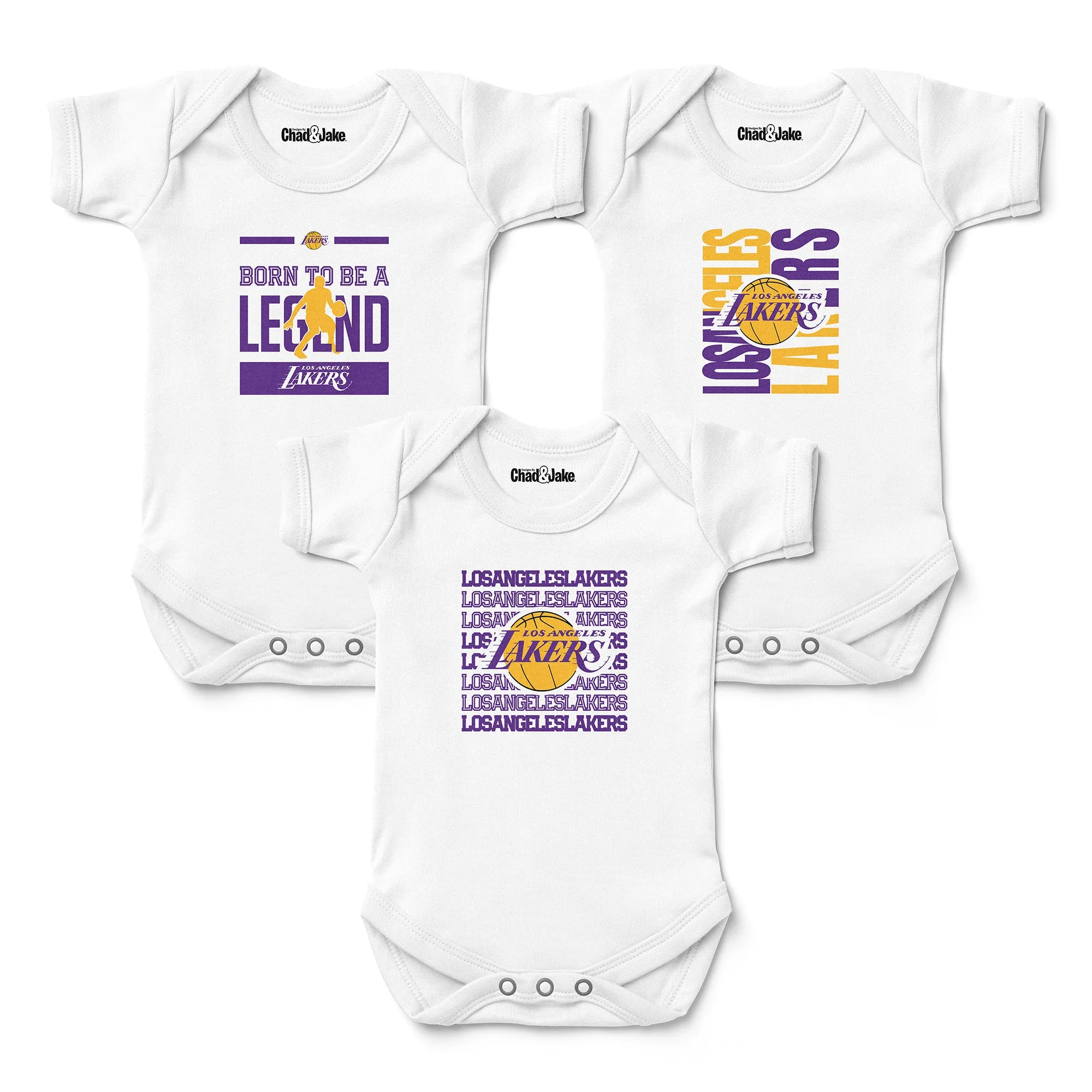 Los Angeles Lakers 3-Pack Bodysuits