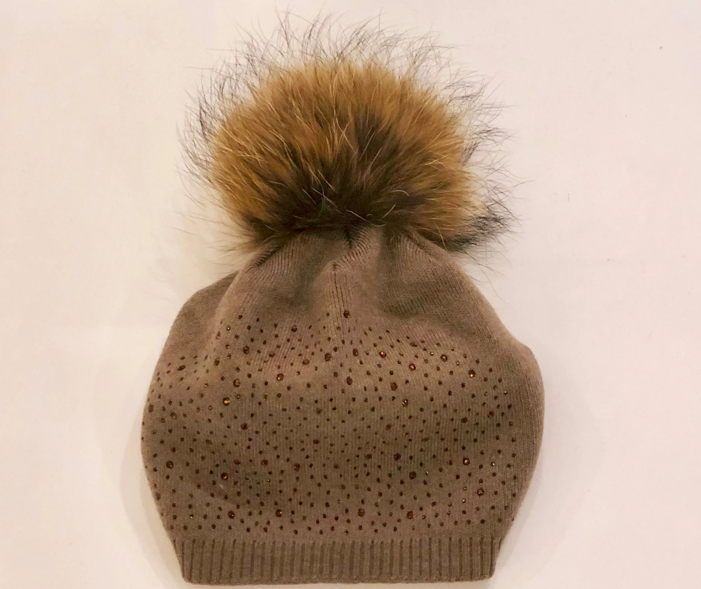 Maniere Knit Jumbo Pom Slouch Hat