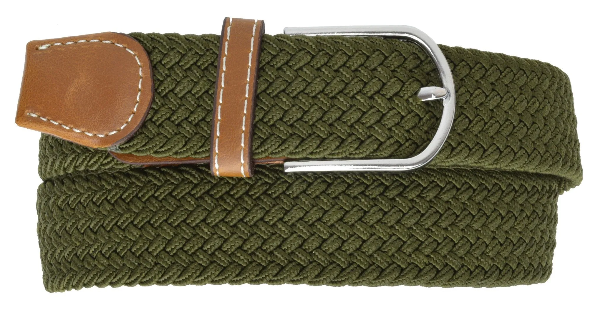 Marshal Braided Elastic Stretch Belts with Metal Buckle S111