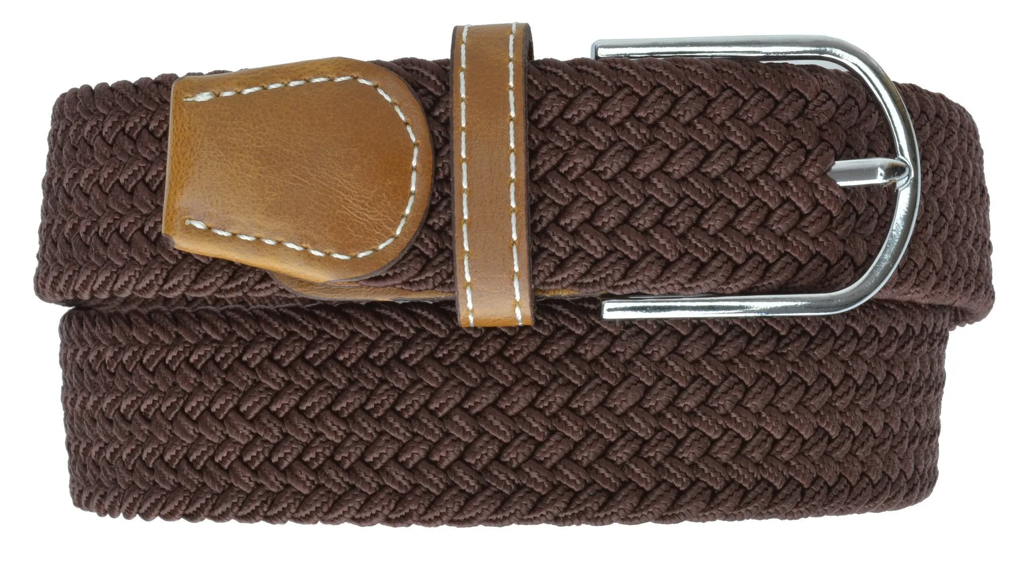 Marshal Braided Elastic Stretch Belts with Metal Buckle S111