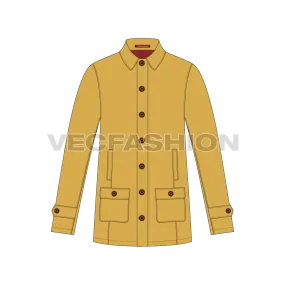 Mens Car Coat Vector