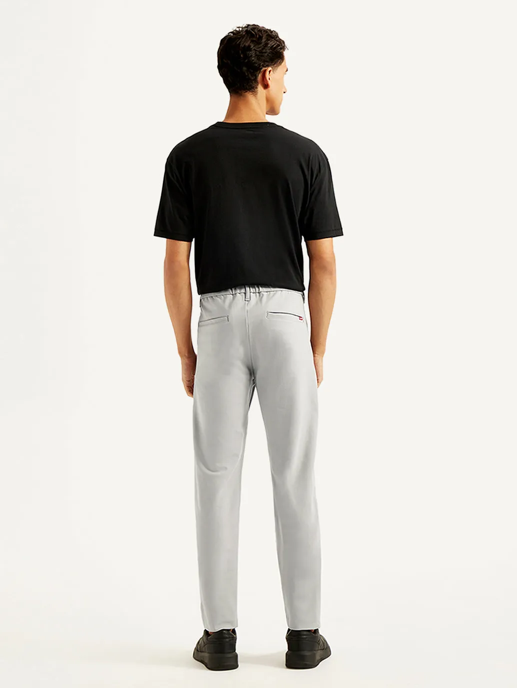 Men's Grey Slim Fit Tech Pants Chinos