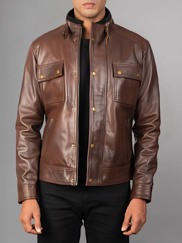 Mens Guardian Jacket With a stand-up collar and patch pockets