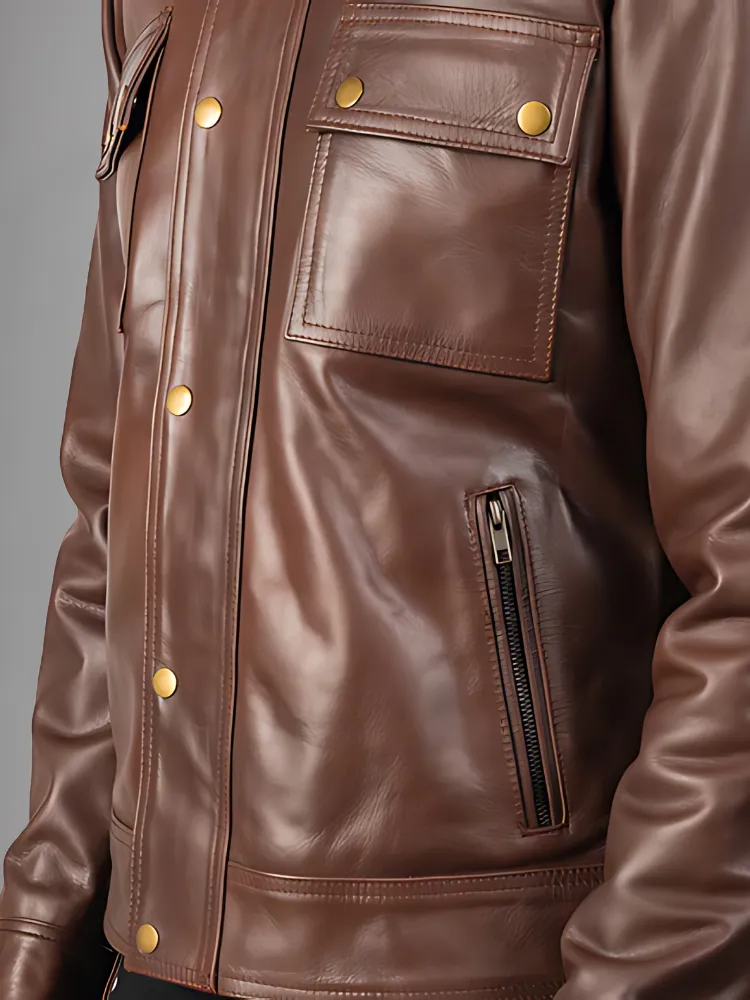 Mens Guardian Jacket With a stand-up collar and patch pockets