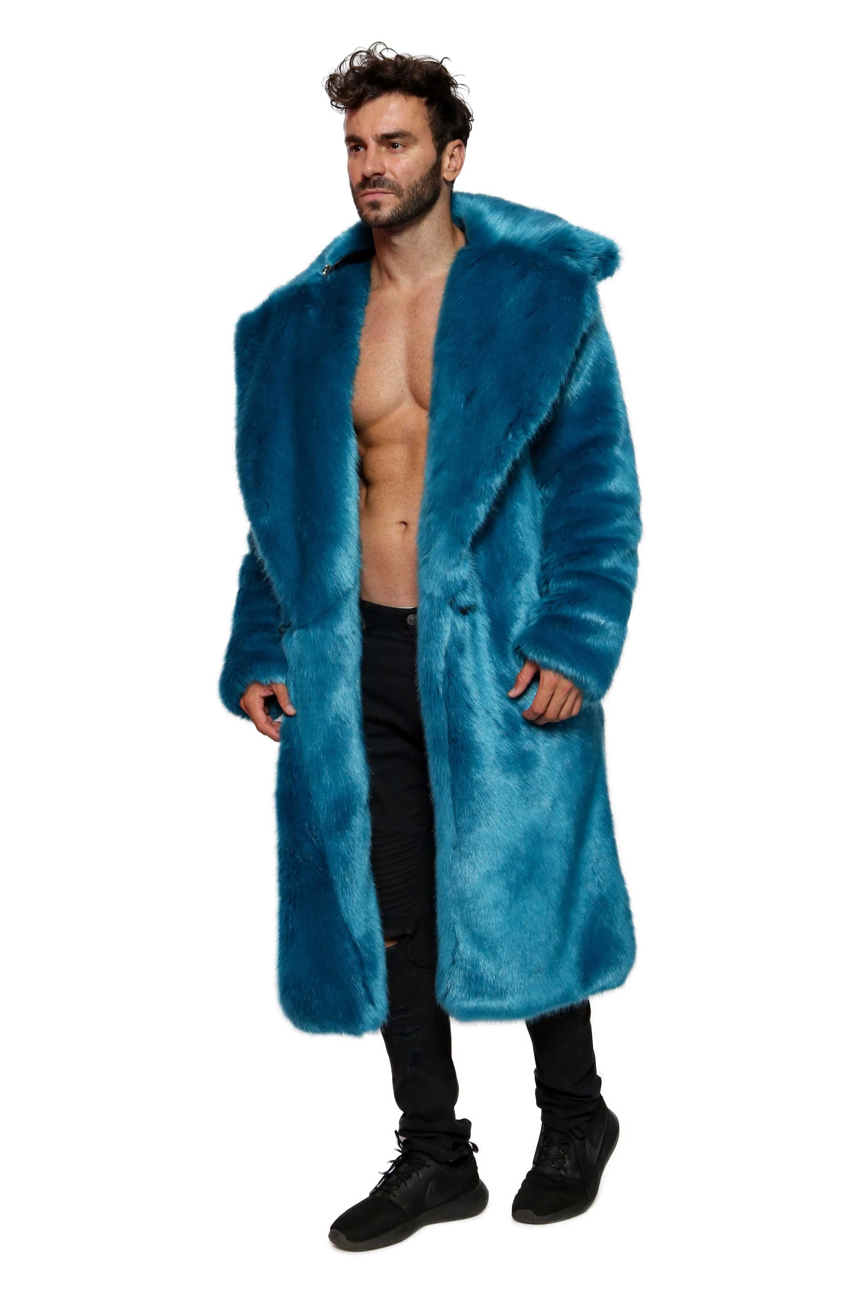 Men's Vandal Coat in "Cookie Monster" Chinchilla