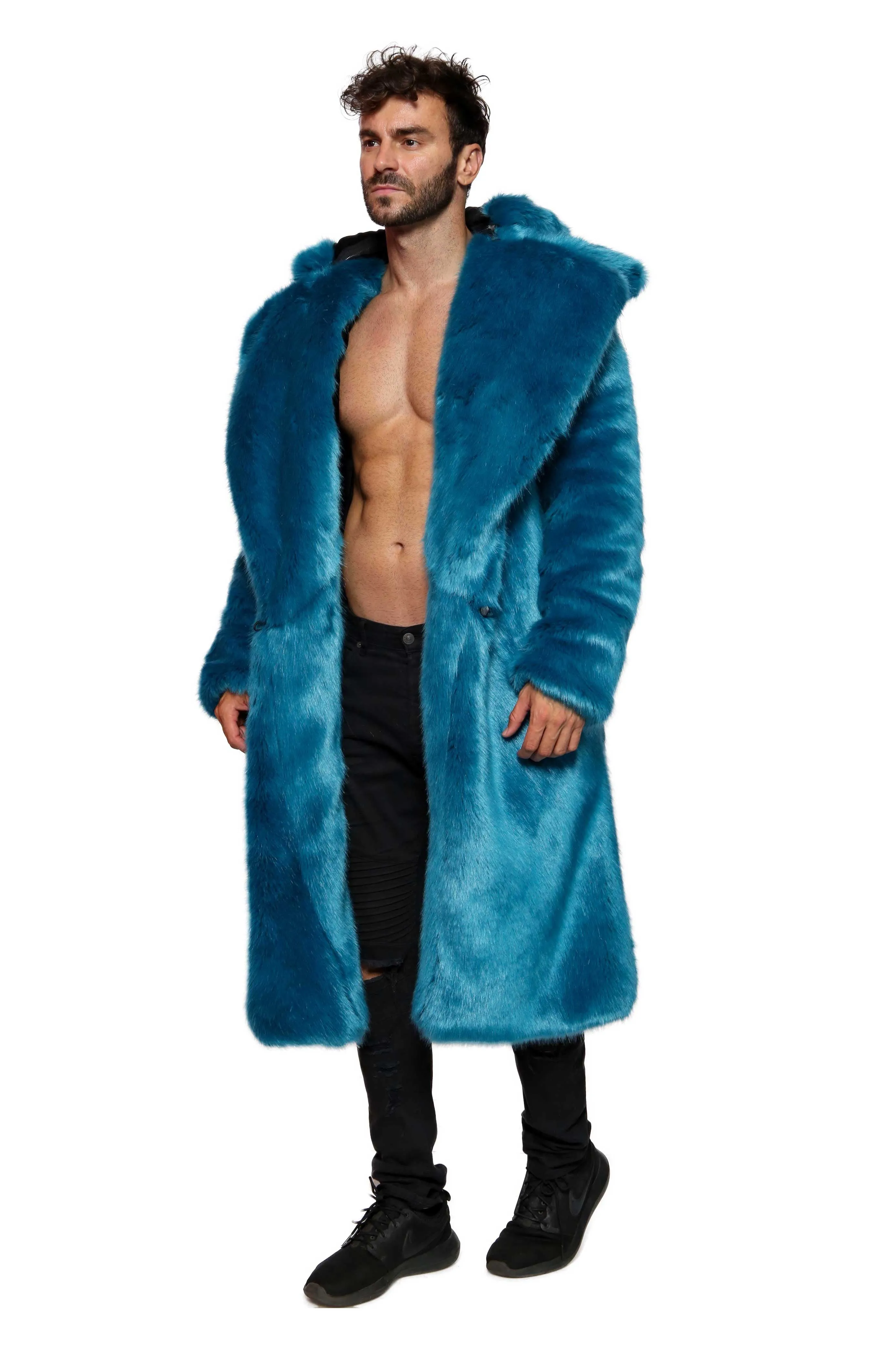 Men's Vandal Coat in "Cookie Monster" Chinchilla